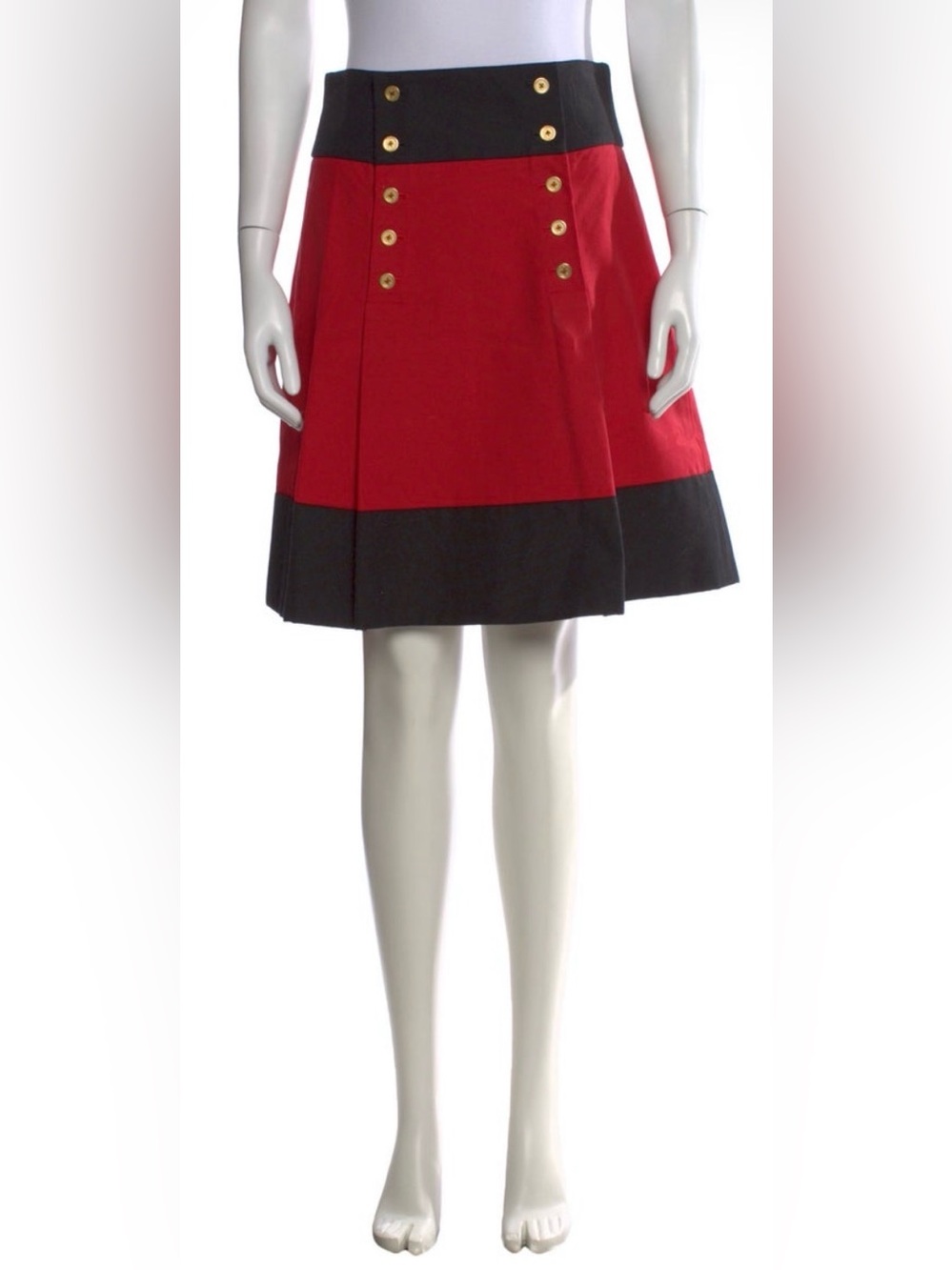 2 ITEM BUNDLE - Yves Saint Laurent Skirt - Talbots Long Gown - Size 10 red black